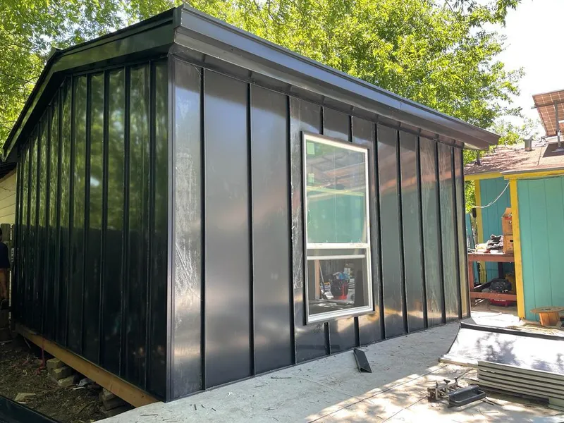 Black standing seam metal wall panels for Metal Roof Installation in Conshohocken